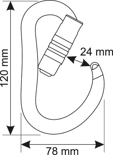 Карабин ATOM - 3LOCK Gun metal