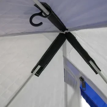 Палатка КУБ 2, 1,75x1,75 м, трехслойная, бело-синяя, Следопыт