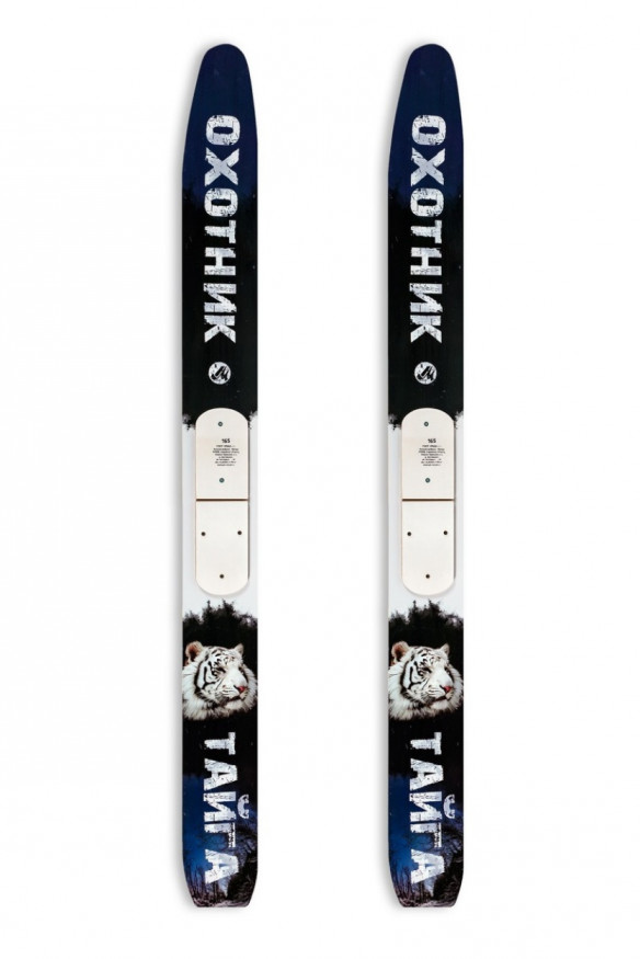 Лыжи Тайга/Охотник, дерево-пластик, длина 175 см, ширина 110 мм, с накладками