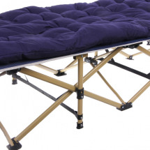 Раскладушка кемпинговая складная с матрасом 188*66*49 см, серый-синий