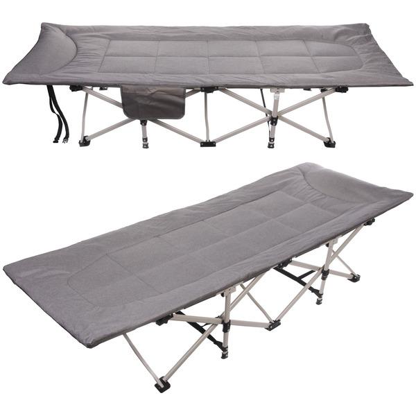 Раскладушка кемпинговая складная 188*66*41 см, серая
