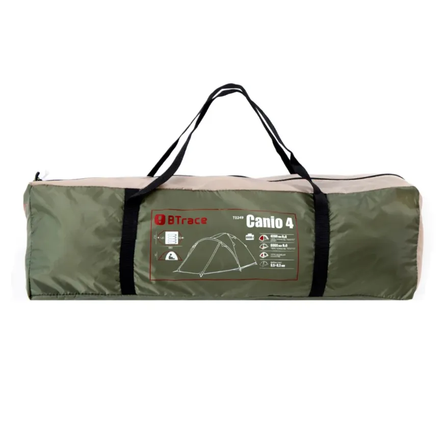 Палатка Canio 4, зеленый/бежевый, Btrace