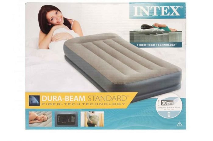 Кровать надувная Pillow Rest Twin 191*99*30 см со встр. насосом 220В, Intex