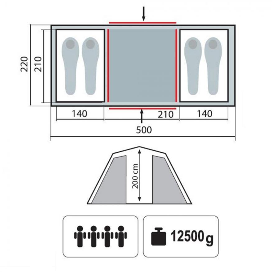 Палатка Brest 6 v2, песочный цвет, Tramp